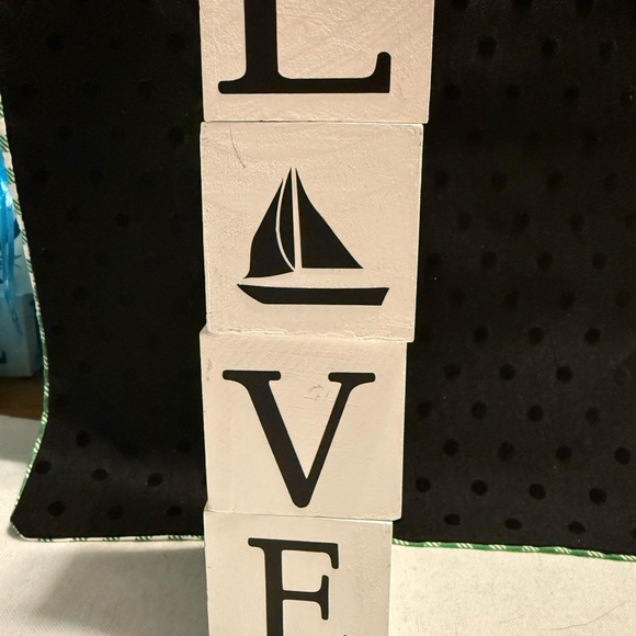 White HOME Decorative Blocks with Design - Picture 5 of 14